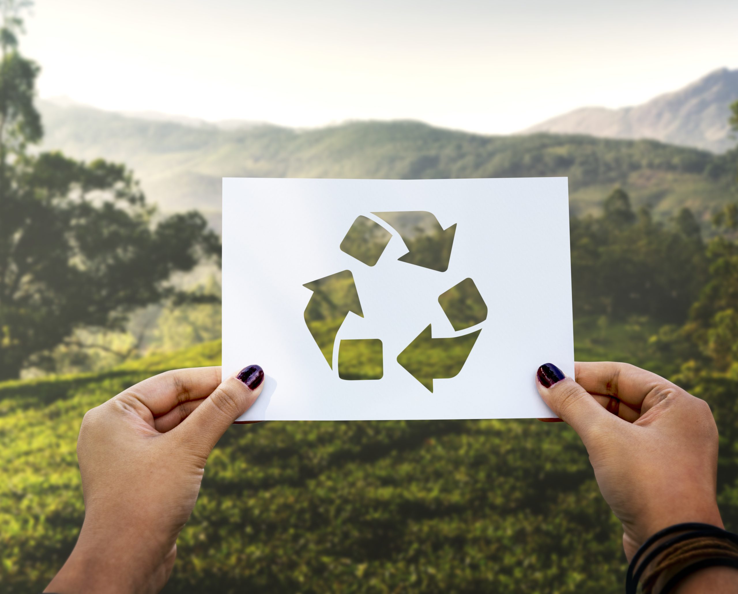Save the world ecology environmental conservation perforated paper recycle